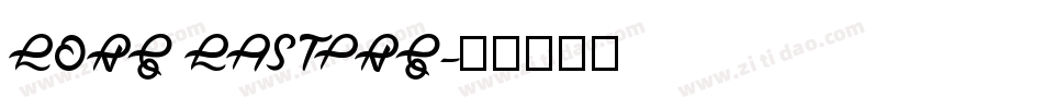 LONG LASTING字体转换